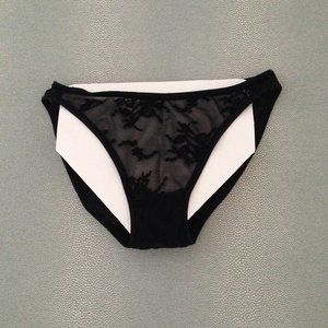 Calvin Klein black sheer lace bikini panty